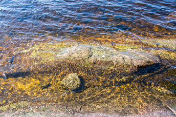 View of the rocks in the clear water, Meiko recreation area, Kirkkonummi, Finland