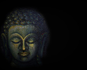 Art painting Oil color Buddha statue Thai land