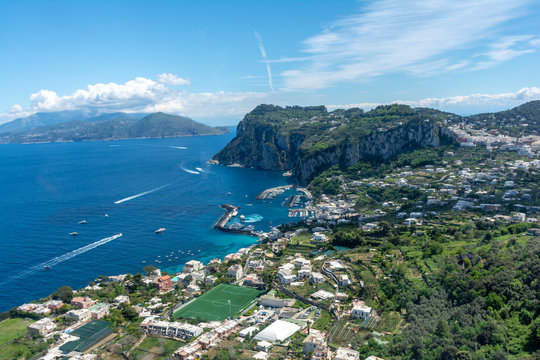 View of Capri on the way to Ana Capri