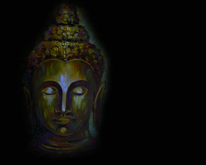 Art painting Acrylic color Buddha statue