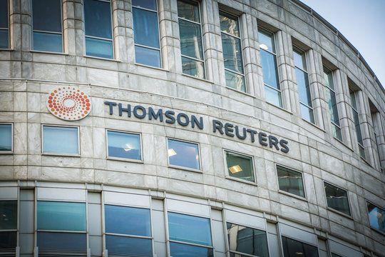 LONDON- Thomas Reuters building in Canary Wharf, a Canadian media and information firm