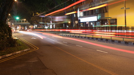 night traffic in the city