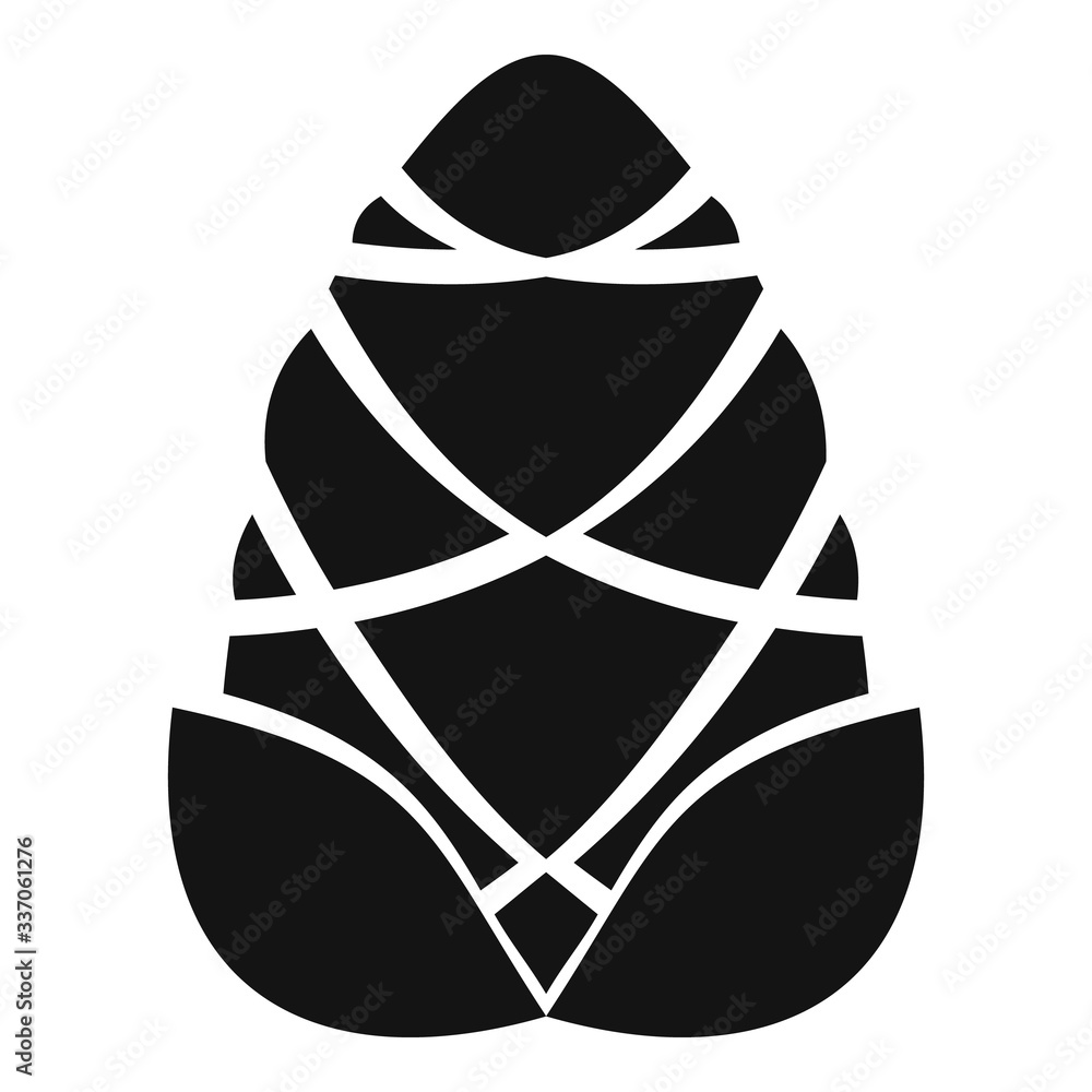 Poster branch pine cone icon. simple illustration of branch pine cone vector icon for web design isolated o