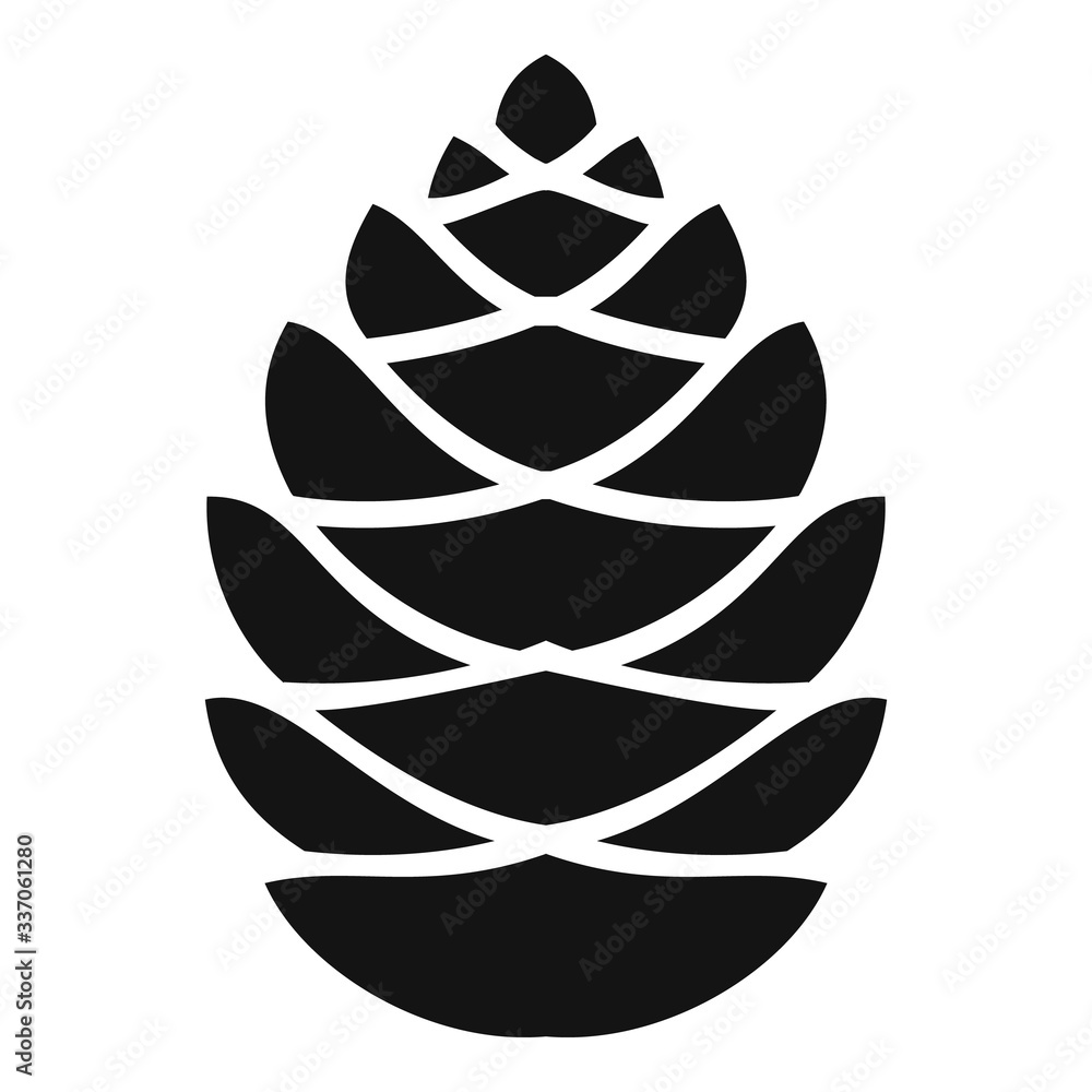 Poster fall pine cone icon. simple illustration of fall pine cone vector icon for web design isolated on wh