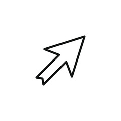 single icon of a cursor arrow with outline icon
