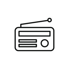radio with antenna icon vector illustration