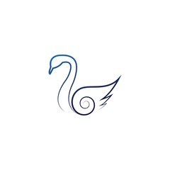 Swan logo Template vector