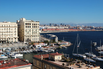 View to Naples from Castle Dell'Ovo, Italy