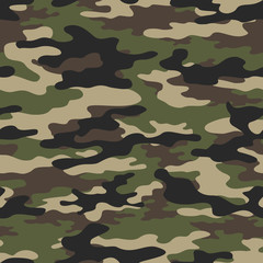 Camouflage seamless vector pattern. Army texture. Vector