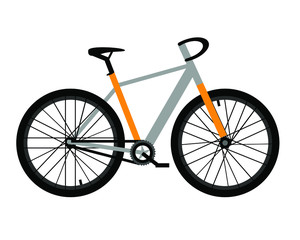 bicycle on white background