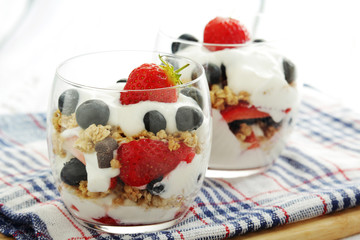 Yogurt with fresh berry and granola
