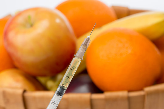 Inyectadora con vitaminas