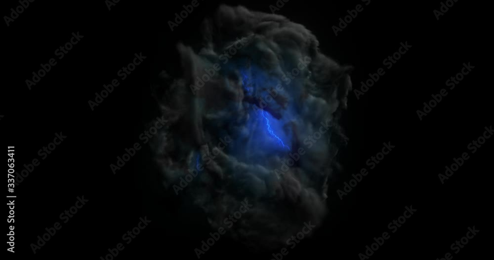Poster isolated abstract lightning and smoke with turbulent motion, multi-color powder, fog, smoke explosio