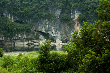 Fototapeta na wymiar rocky river edge, china