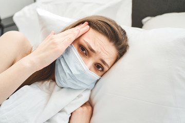 Female patient suffering from a viral infection