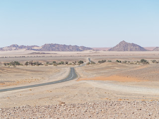 Road to Dead Vlei in Sossusvlei area, southern part of the Namib Desert, Namibia