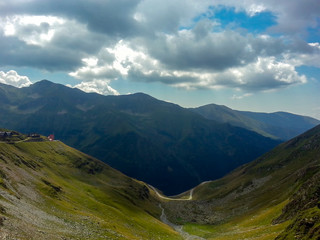 Fototapeta premium landscape with road through mountains