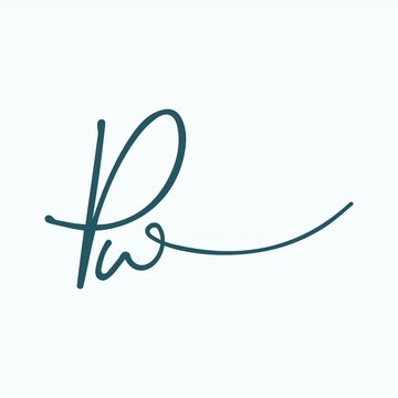 Initial letter pw logo or wp logo vector design template