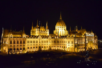 Fototapeta na wymiar Buda Castle - Budapest - Hungary. iluminated building at night