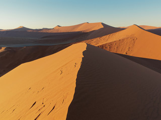 Fototapeta na wymiar Dunes in Sossusvlei area in southern part of the Namib Desert, Namibia