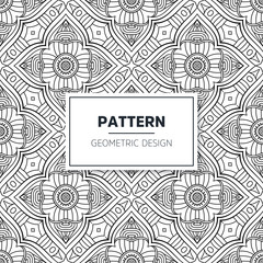 Seamless mandala islamic pattern. Vintage elements