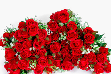 Rose - Flower, Red, White Background, Bouquet, Flower