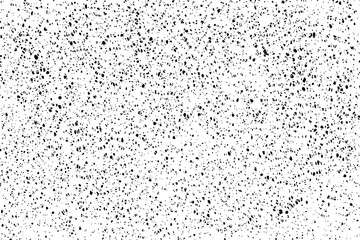 Naklejka premium Grunge texture of an uneven rough surface with pores of different sizes. Abstract background that resembles a sponge with large pores in close-up. Vector illustration. Overlay template.
