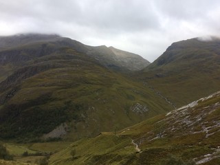 mountain landscape with clouds