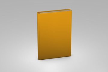 simple very high resolution golden book that is closed, university concept highlighted isolated on grey background, object 3d illustration