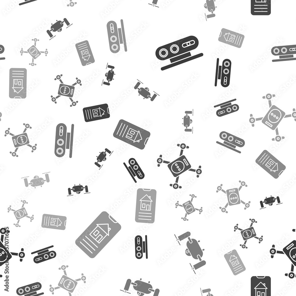 Poster set 3d scanning system, drone flying with action camera, drone flying with action camera and smart h