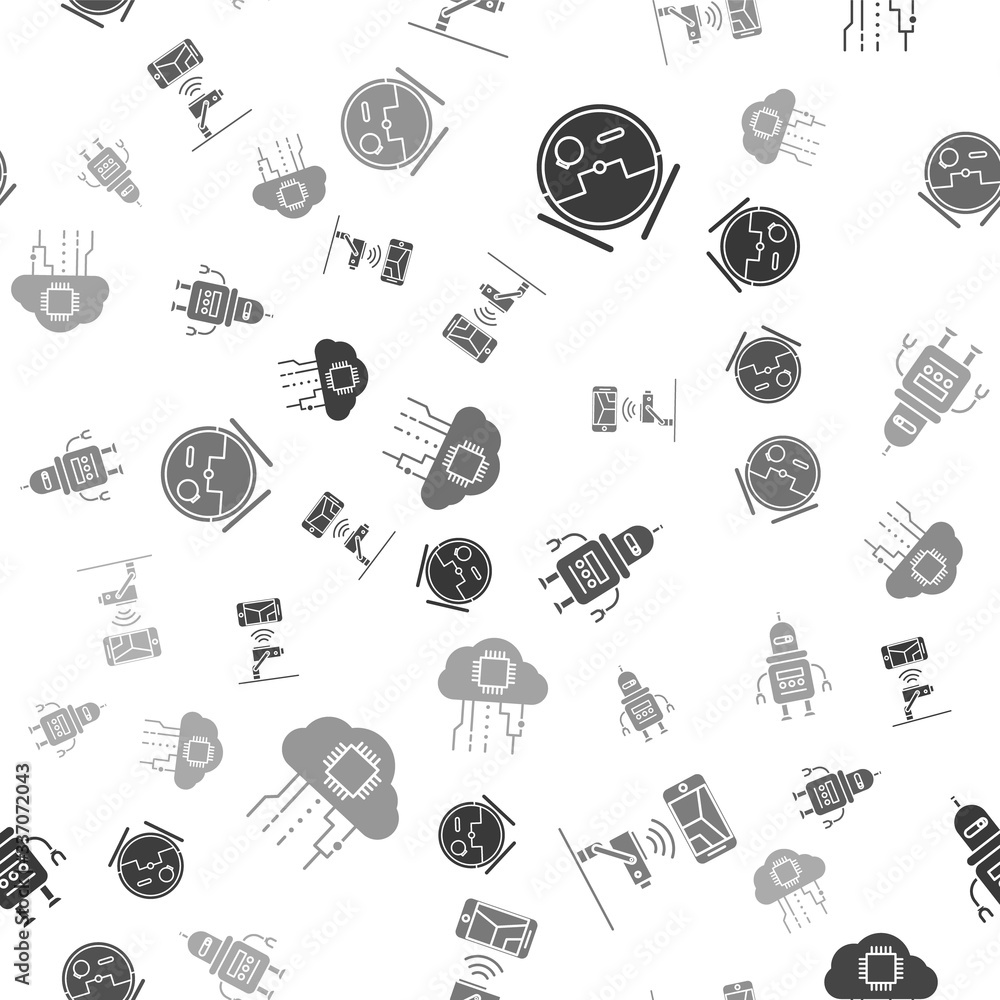 Poster set robot vacuum cleaner, wireless controlling cctv security camera, robot and internet of things on