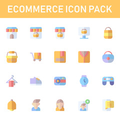 ecommerce icon pack isolated on white background. for your web site design, logo, app, UI. Vector graphics illustration and editable stroke. EPS 10.