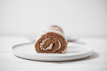 Roll small cake coffee.