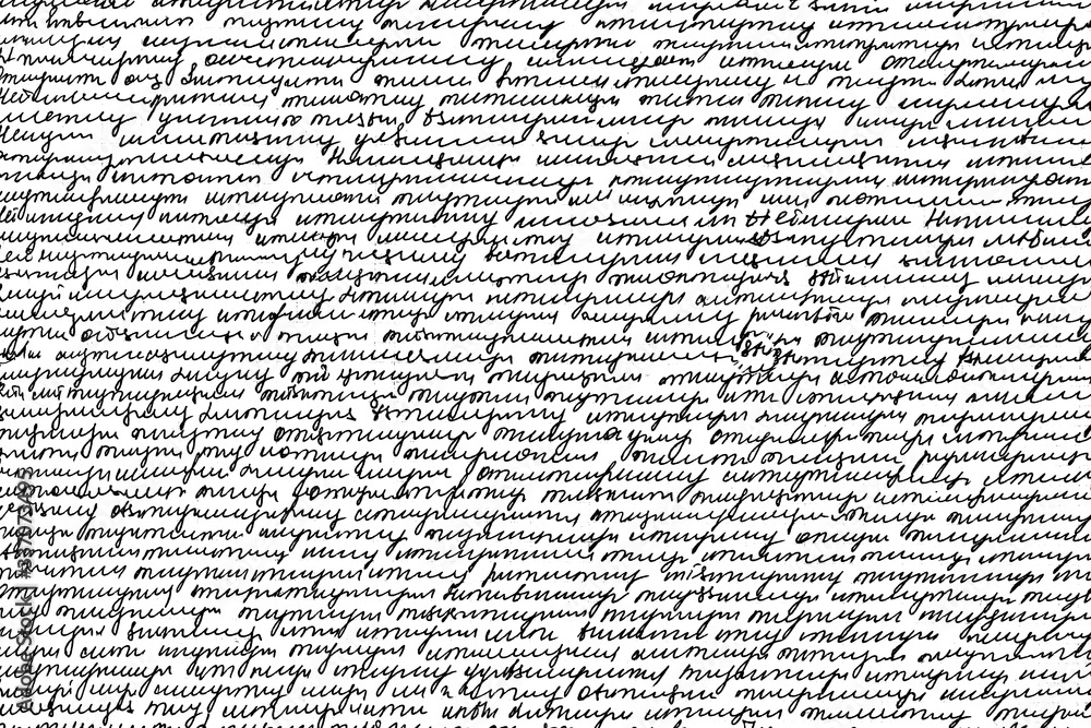 Fototapete handwritten letter. handwriting. calligraphy. unreadable text. manuscript. script. abstract texture 