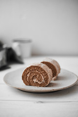 Roll small cake coffee.
