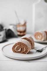 Roll small cake coffee.