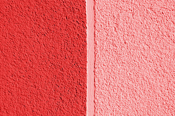 Fototapeta premium Background from two vertical shades - red and pale red. Surface texture in two shades - red and pale red