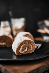 Roll small cake coffee.