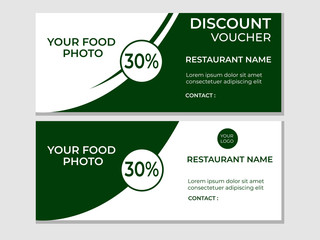 Discount voucher fast food template design.Discount voucher hamburger in template design.