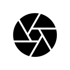 Camera shutter outline icon isolated. Symbol, logo illustration for mobile concept and web design.