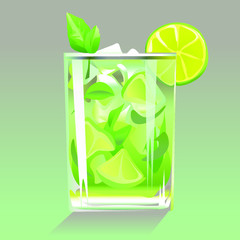 glass of water with mint