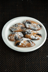 butter cookies topped with sugar powder