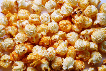 popcorn on a white background