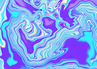 Liquid uneven marble pattern with light highlights. Abstract acrylic background. Texture of a work of art. The effect of fluid art. The abstract work of art is smeared and splattered with paint.