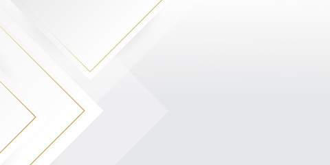 Luxury gold and white background, abstract decoration, golden pattern, halftone gradients, 3d vector illustration. White, grey, gold lines cover template, geometric shapes, modern business card design