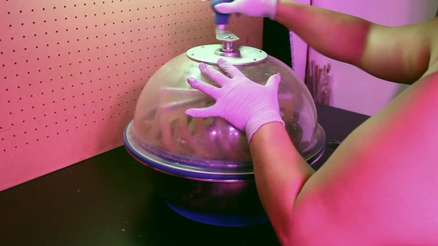 Cannabis Bowl Trimming In Action