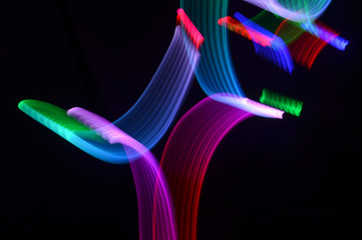 rainbow light trail abstract background