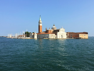 Fototapeta premium View of the old, historical part of Venice from the Adriatic Sea. Summer, Venice, Italy, Europe