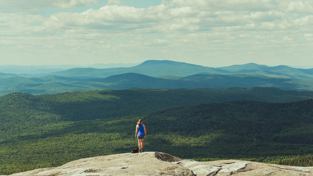 Hiker on Mount Cardigan