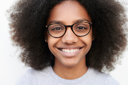Portrait of smiling teenage girl